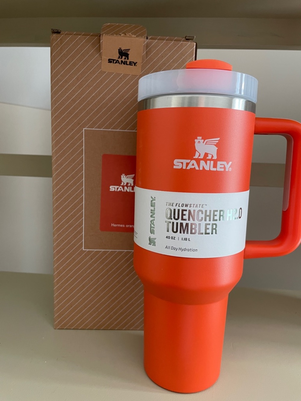 Stanley Orange Quencher H2.0 Tumbler with Handle 40 oz